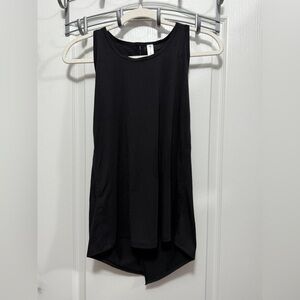 Athleta Essence Tie Back Tank Women’s S Black Split Back Open‎ Criss Cross Top